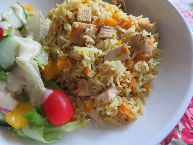 Chicken Rice Casserole (for two)