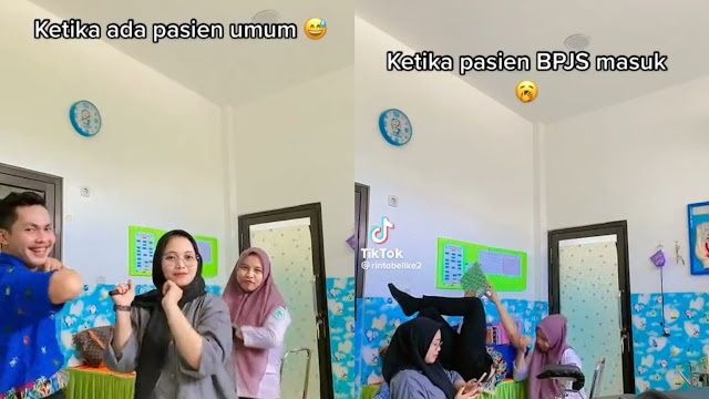 Viral! Nakes di Sulteng Buat Konten Perbandingan Pasien Umum dan BPJS, Ini Kata Netijen!