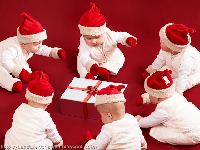 Funny Christmas babies.  