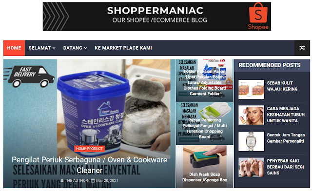 WEBSITE SHOPPERMANIAC UNTUK SHOPEE SECARA SEO