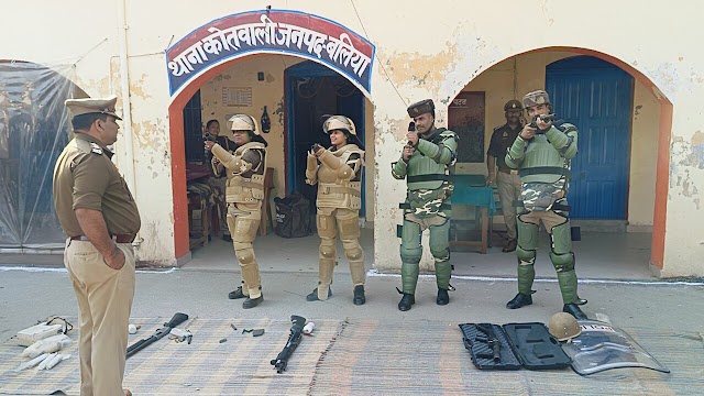  थानों पर तैनात पुलिस संयुक्त रूप से किया दंगा नियंत्रण प्रशिक्षण 