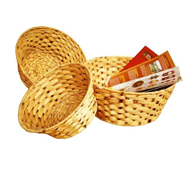 Antique baskets from water hyacinth fibers, basket, antique basket, handicraft, organic handicraft