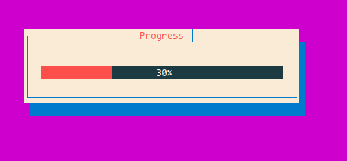 Updating Whiptail gauge (Progress bar) with Python
