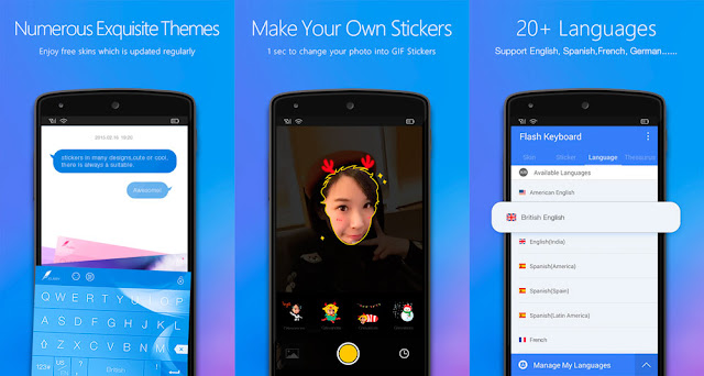 أفضل كيبورد للاندرويد يمكنك من تحويل صورك الشخصية الى سمايلات FLASH KEYBOARD