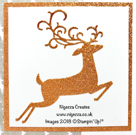 Simple Quick Dashing Deer Christmas Card