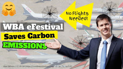 Feature image for article about how a WBA Online Conference Saves Carbon