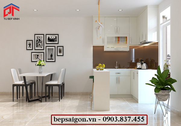 tu bep, tủ bếp hiện đại, tủ bếp acrylic, tủ bếp thông minh