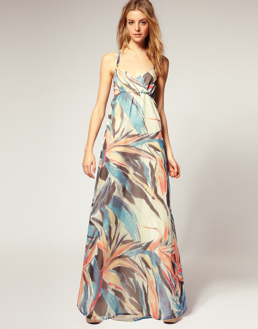 Asos Maxi Dress In Palm Print 1