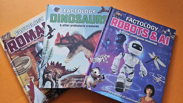 Factology Books Romans, Dinosaurs and AI Robots