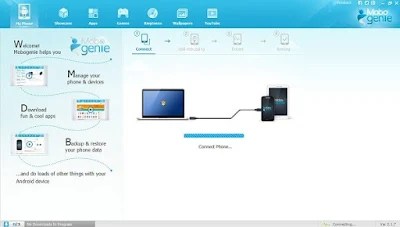 Mobogenie تطبيق خاص بـ Windows يتيح لك إمكانية التحكم في هاتفك الذكي من خلال حاسوبك، دون الحاجة إلى مشاهدة الشاشتين في الوقت نفسه.