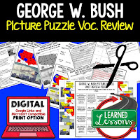 American History Picture Puzzles are great for TEST PREP, UNIT REVIEWS, TEST REVIEWS, and STUDY GUIDES