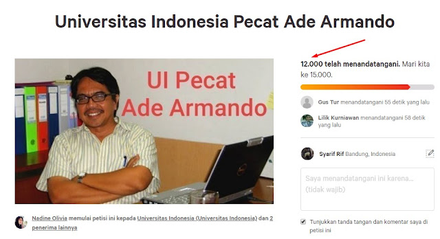 Petisi UI Universitas Indonesia pecat Ade Armando