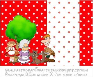 Little Red Riding Hood Party, Free Printable Candy Bar Labels.