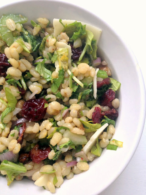 Pearled Barley Salad with Cherries and Arugula