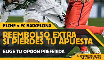 betfair reembolso 25 euros Elche vs Barcelona 24 enero