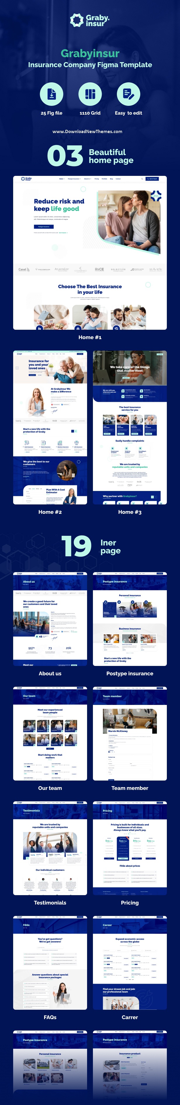 Grabyinsur Insurance Company Figma Template Review