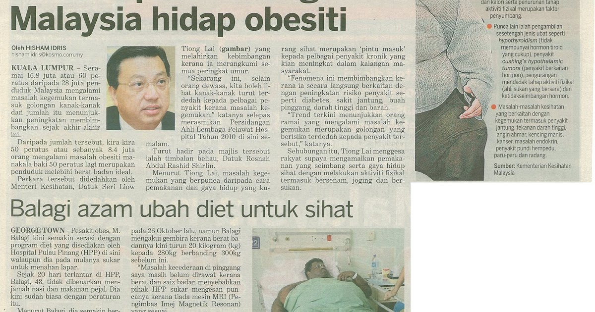 INDAHNYA BAHASA PN.TVT: STATISTIK TENTANG OBESITI