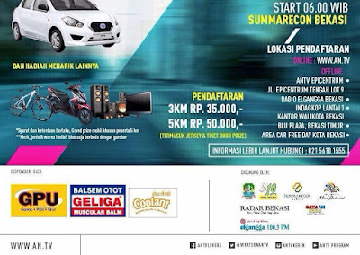 ANTV Fun Run 2016 Bekasi, Summarecon Mall Bekasi, CFD Bekasi, Kantor Walikota Bekasi