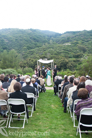 And we used the cheapo white folding chairs instead of the padded white wood