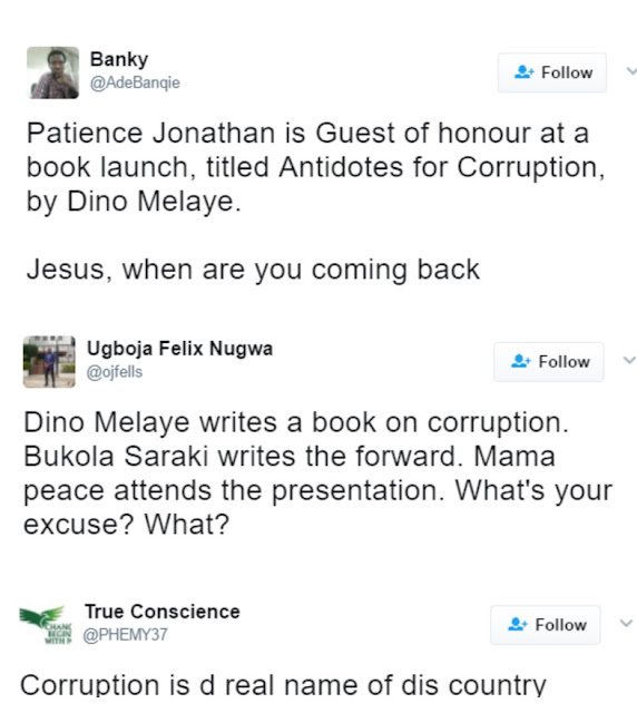 Nigerians React As Dino Melaye Launches Book On Corruption, Invites Patience Jonathan, Others