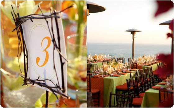 Orange green tablescape 2