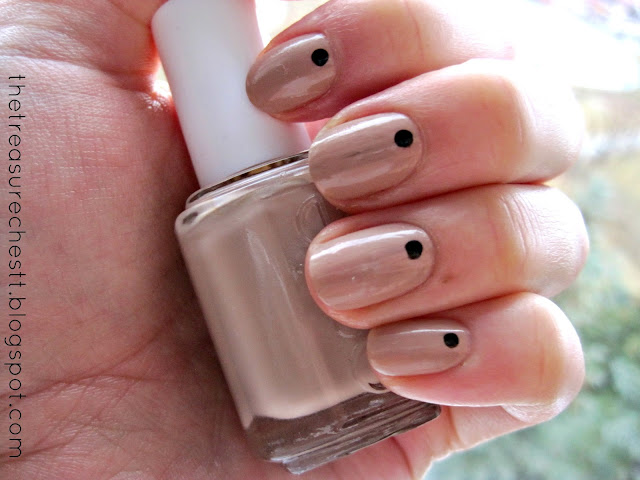 brooch the subject essie dot manicure accent nude nail swatch