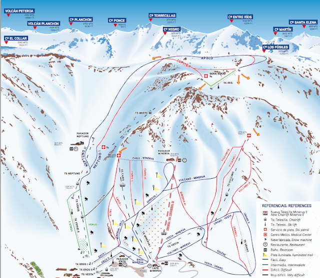 las lenas trail map