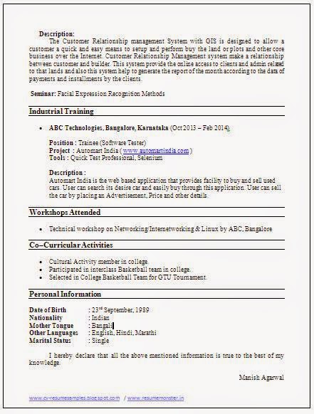 Download Resume Template Here!!!