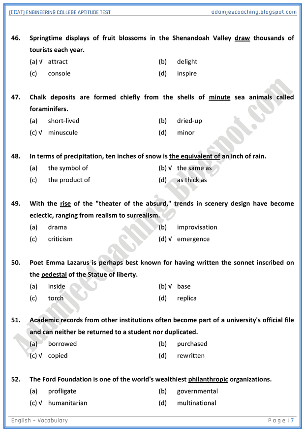 ecat-english-vocabulary-mcqs-for-engineering-college-entry-test