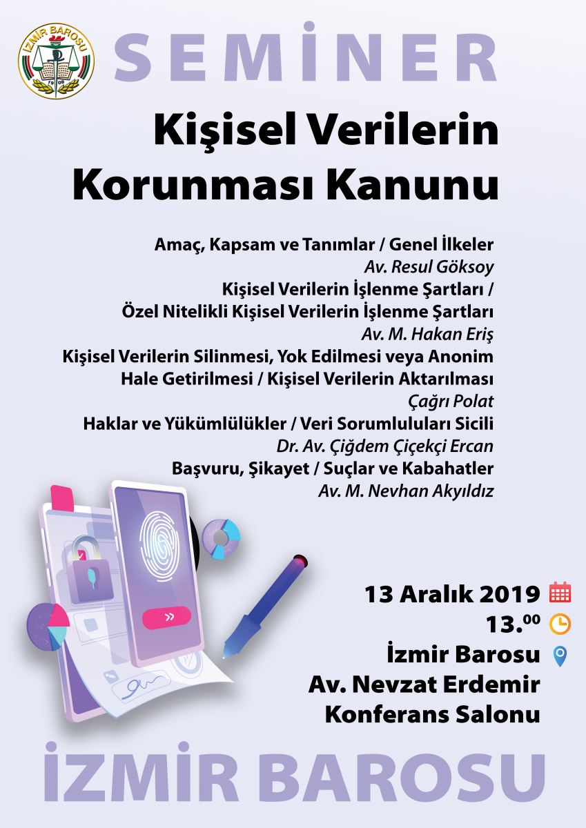 İzmir Barosu Kişisel Verilerin Korunması Kanunu Semineri