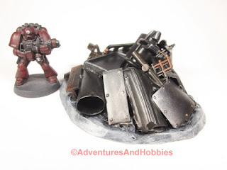 T1594 industrial scrap pile for 25-28mm scale tabletop miniatutre games UniversalTerrain.com - view 2.