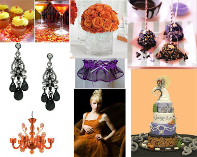 Halloween Wedding 1 Orange Purple and Black