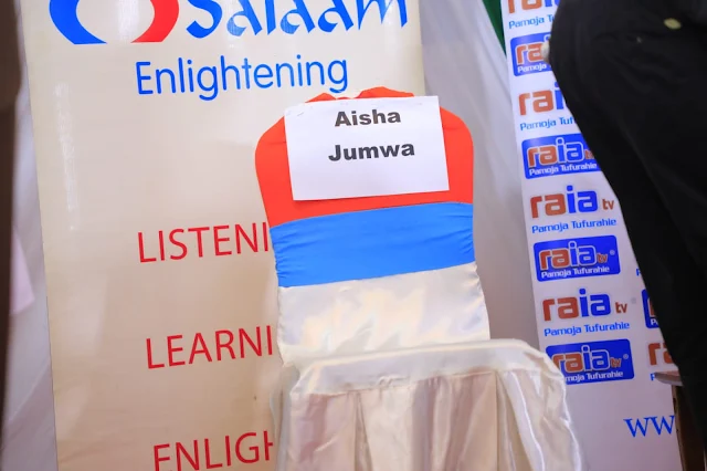 Malindi MP Aisha Jumwa skips the Kilifi Gubernatorial debate at Pwani University, Kilifi.