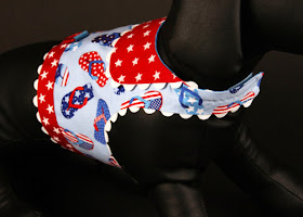 Whimsical Patriotic Flip-Flops Dog Harness by JustForBella on Etsy