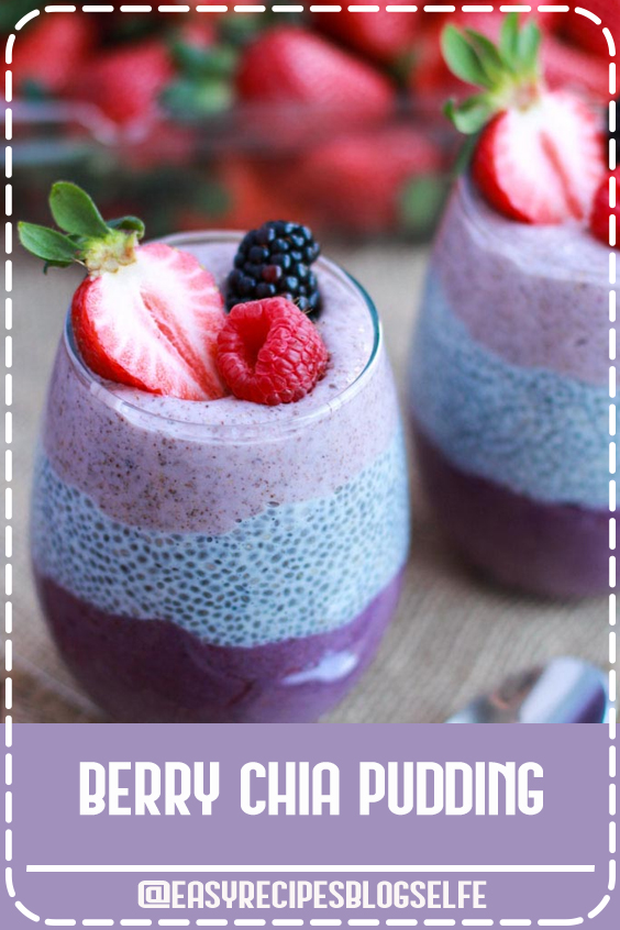 A healthy breakfast option or power snack to enjoy between meals, this Berry Vanilla Layered Chia Pudding will keep your energy high and your spirits higher #EasyRecipesBlogSelfe #healthy #breakfast #Berry #Pudding #EASY #EasyRecipesforTwo