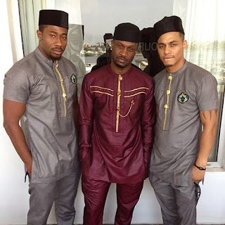 Peter Okoye's traditional wedding outfit