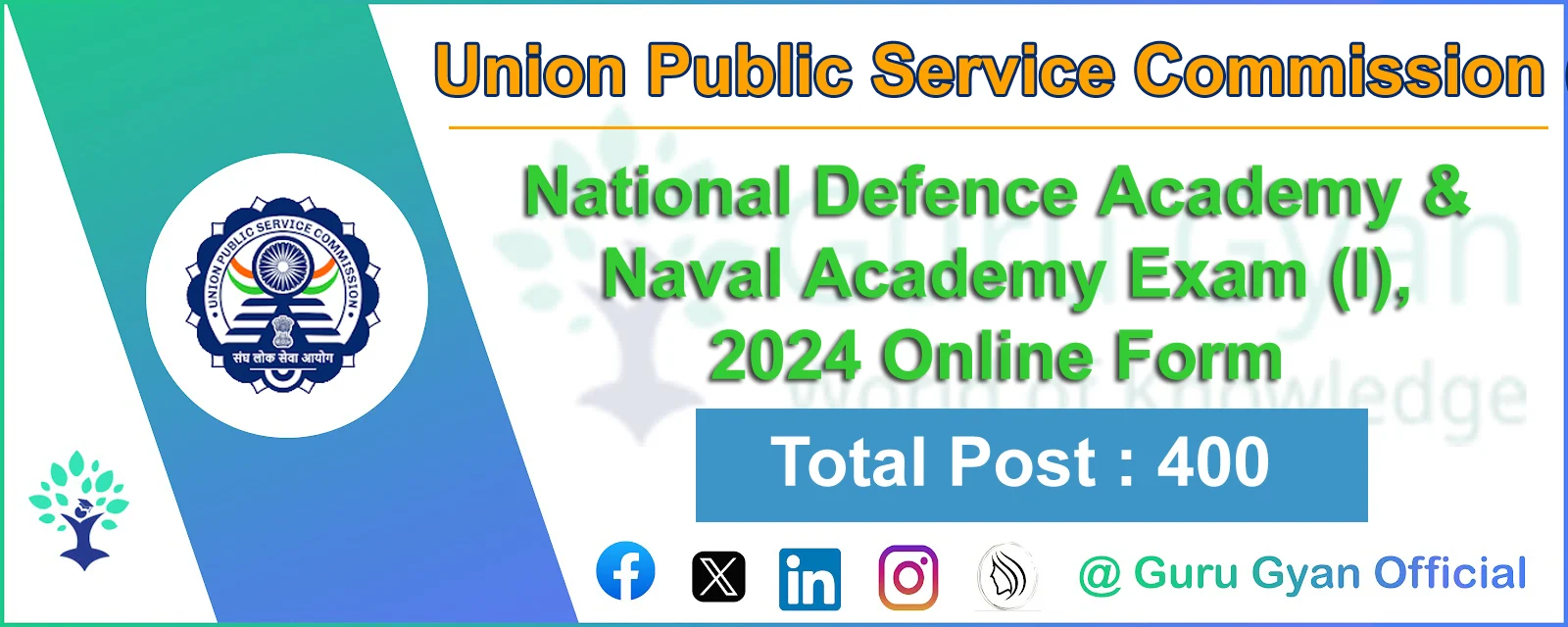 UPSC NDA & NA - 1 Online Form 2024