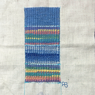 Whipped running stitch rectangles