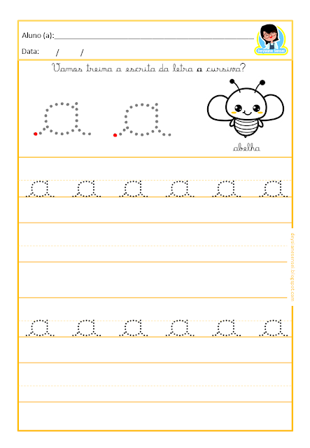 Desenvolva a habilidade de escrita cursiva minúscula com nosso alfabeto para pontilhar e copiar. Este alfabeto tracejado completo é ideal para crianças em idade pré-escolar e ensino fundamental.  Explore o alfabeto cursivo minúsculo através de atividades de pontilhado e cópia. Este conjunto completo de letras tracejadas é perfeito para auxiliar crianças em suas primeiras etapas de aprendizagem da escrita.