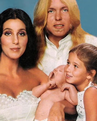 Cher, Gregg Allman, Elijah Allman and Chastity Bono