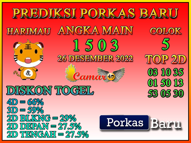 Prediksi Togel Porkas Baru 26 Desember 2022