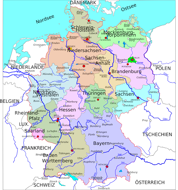 Germany map and facts about Germany