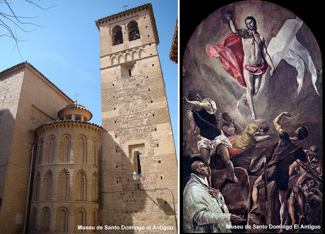 Mosteiro de Santo Domingo El Antiguo, em Toledo, e a tela Ressurreição, de El Greco