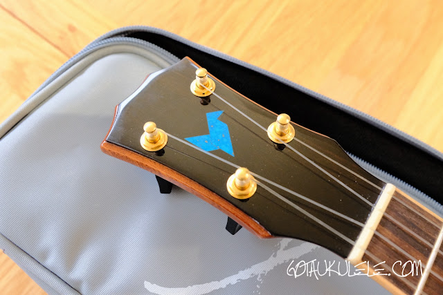 The Rebel Quark Tenor Ukulele headstock