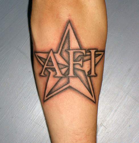 tribal star tattoos for men