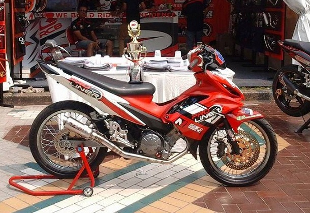 modifikasi jupiter mx ala road race terpopuler