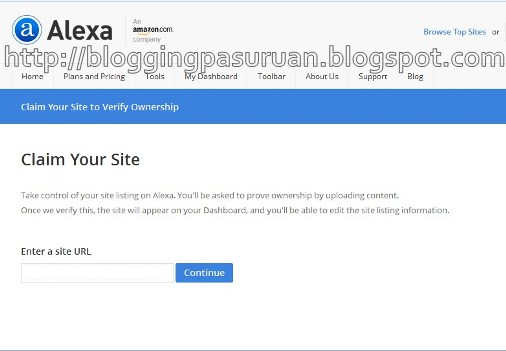 Cara DAFTAR dan VERIFIKASI BLOG ke ALEXA TERBARU 2014