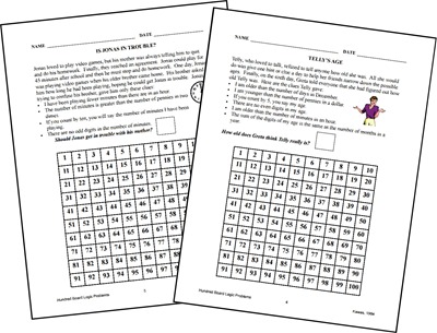hundreds chart logic problems