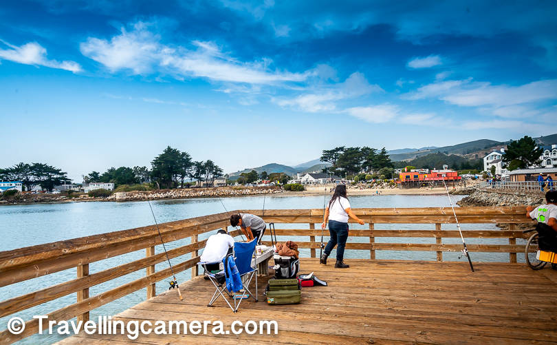 There were few families who were out for fishing & camping about the pier.