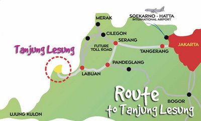 Rute menuju Pantai Tanjung Lesung